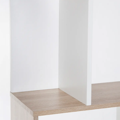 5-tier Display Shelving Storage Bookcase S Shape design Unit Natural by HOMCOM