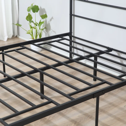 HOMCOM King Metal Bed Frame w/ Headboard and Footboard by Homcom