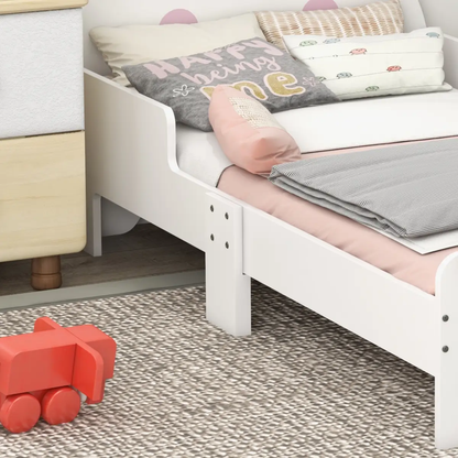 ZONEKIZ Toddler Bed, Kids Bedroom Furniture, Rabbit Design - White by ZONEKIZ