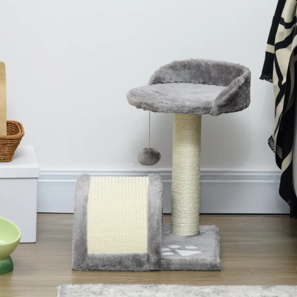 Cat Tree, Kitten Scratcher Activity Centre w/ Sisal Scratching Post, Toy Ball by PawHut