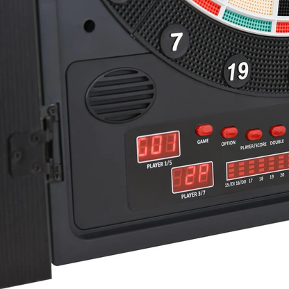 Electronic Dartboard with LED Digital Score Board 27Games Storage Cabinet by HOMCOM