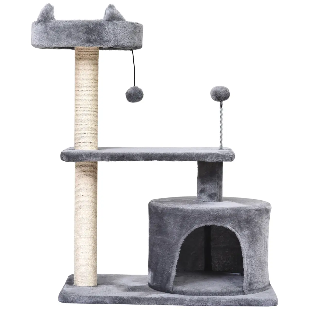 81cm Cat Tree Scratching Post Tower for Kitten Large Cats Activity Centre House by Pawhut