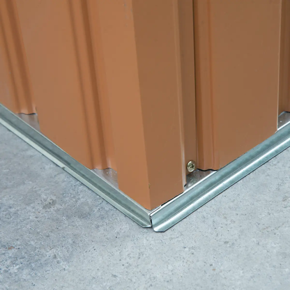 9x6 ft Metal Shed Khaki Storage Large Yard Store Door Container by Outsunny