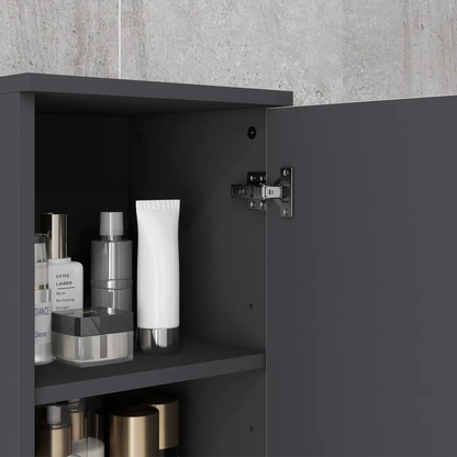 kleankin Tall Bathroom Storage Cabinet, Slim Bathroom Cabinet with Soft Close by kleankin