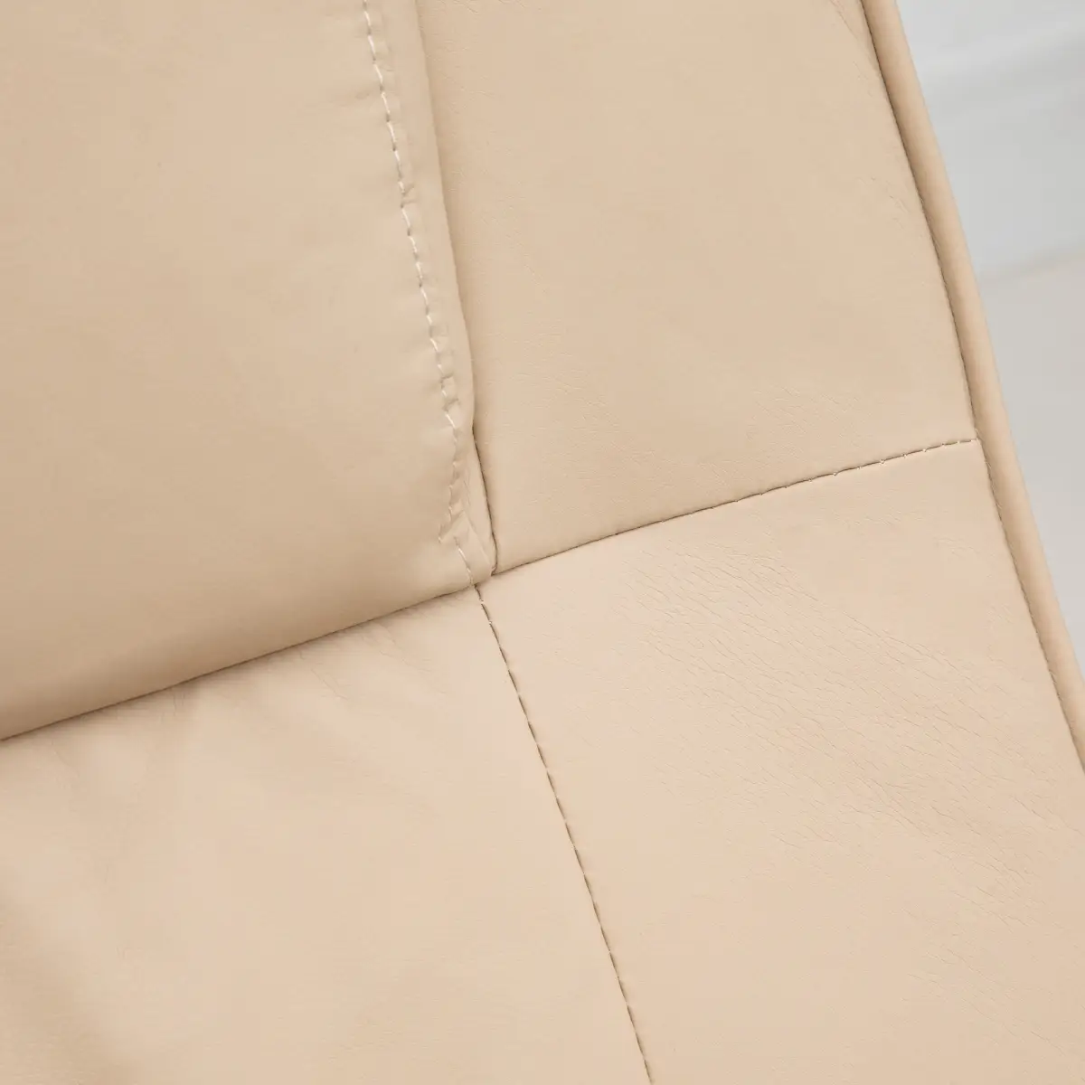 Freestanding Living Room Chair with High Density Cushion and Footrest Cream by Unbranded