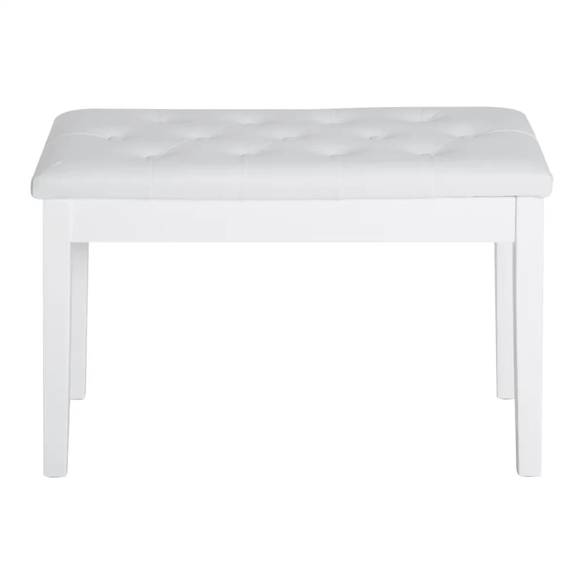 Classic Digital Keyboard Piano Bench Makeup Padded Seat Stool Solid Wood White by HOMCOM