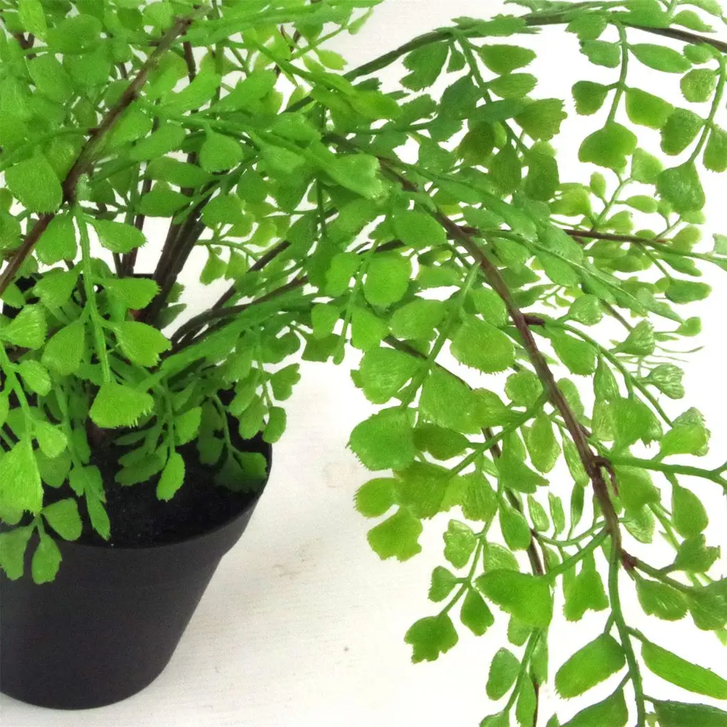 35cm Artificial Potted Fern Plant (Southern Maidenhair Fern) by Leaf