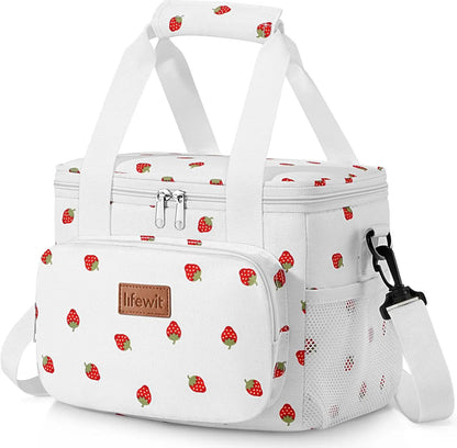 Stylish Black Insulated Lunch Bag - 9L Soft Cooler Tote for Adults, Perfect for 12 Cans by All Mart Bristol Ltd
