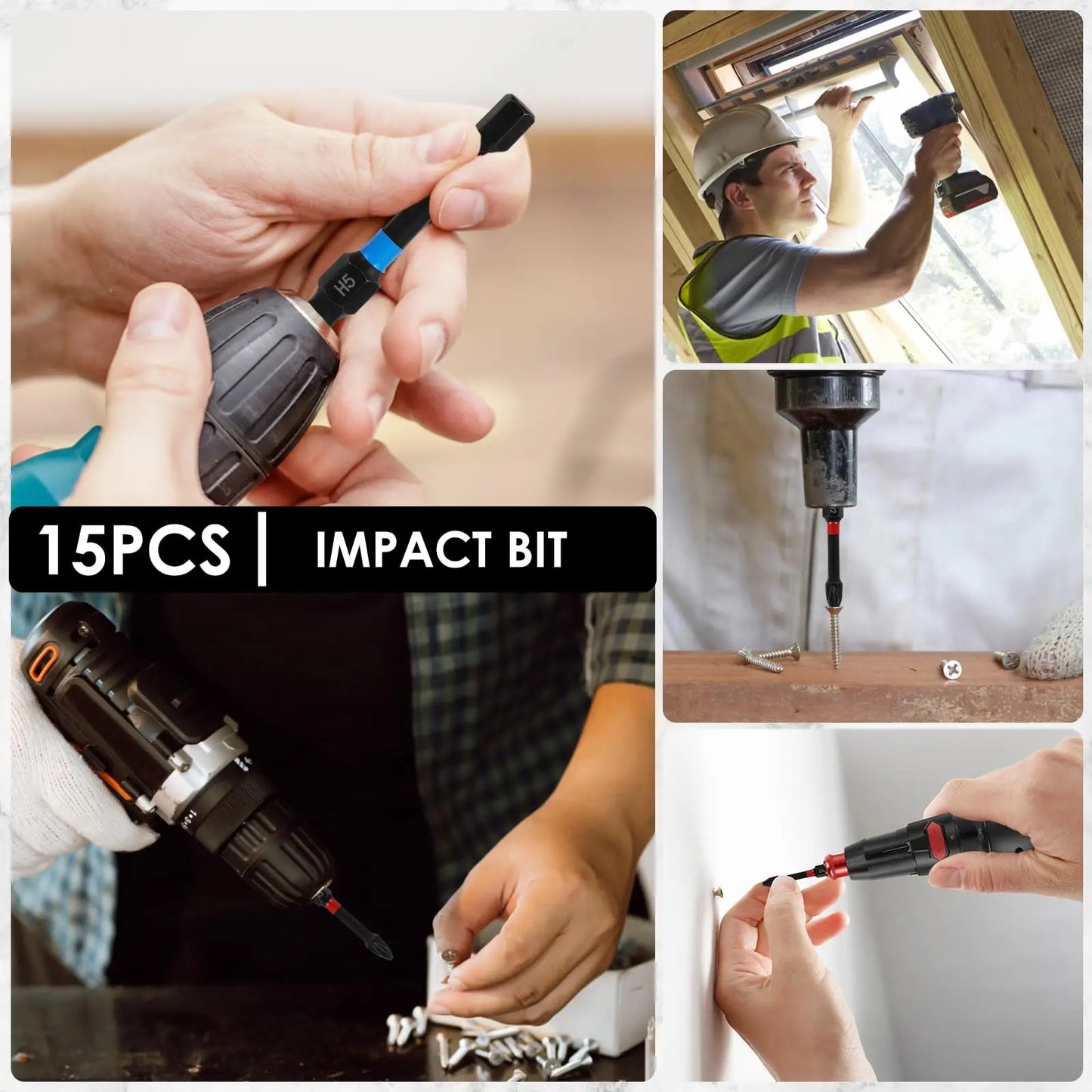 Rafford 15PCS Impact Ready Magnetic Screwdriver Bits Set - 2 Inch Anti-Slip for Impact/Cordless Drill | Torx/Hex/Phillips Head by All Mart Bristol Ltd