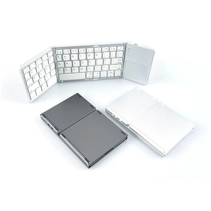 Mini Tri-fold Bluetooth Keyboard Portable Thin Touch by Dropshipman