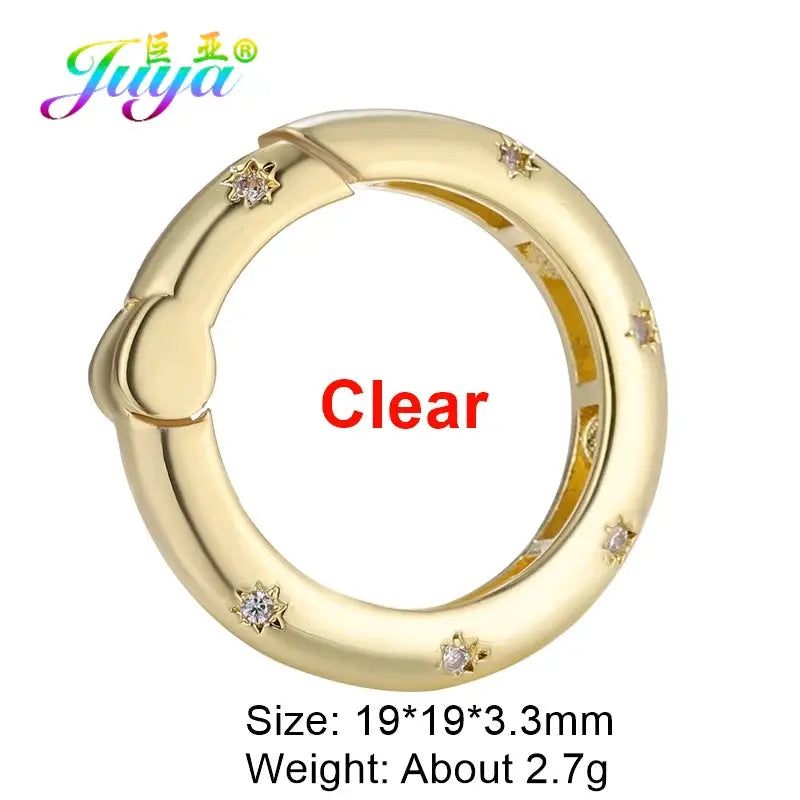 Juya 18K Gold Plated 26 Alphabet Letters Pendant Fasteners Bolt Carabiner Clasps For DIY Women Mesh Chains Name Jewelry Making by All Mart Bristol Ltd