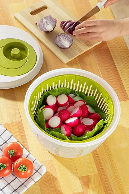 Salad Spinner 4.5L Vegetable Dryer with Ergonomic Handle Large Bowl by All Mart Bristol Ltd