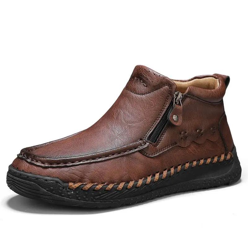 Men's Large-size Casual Hand-sewn Retro Work Boots by Dropshipman