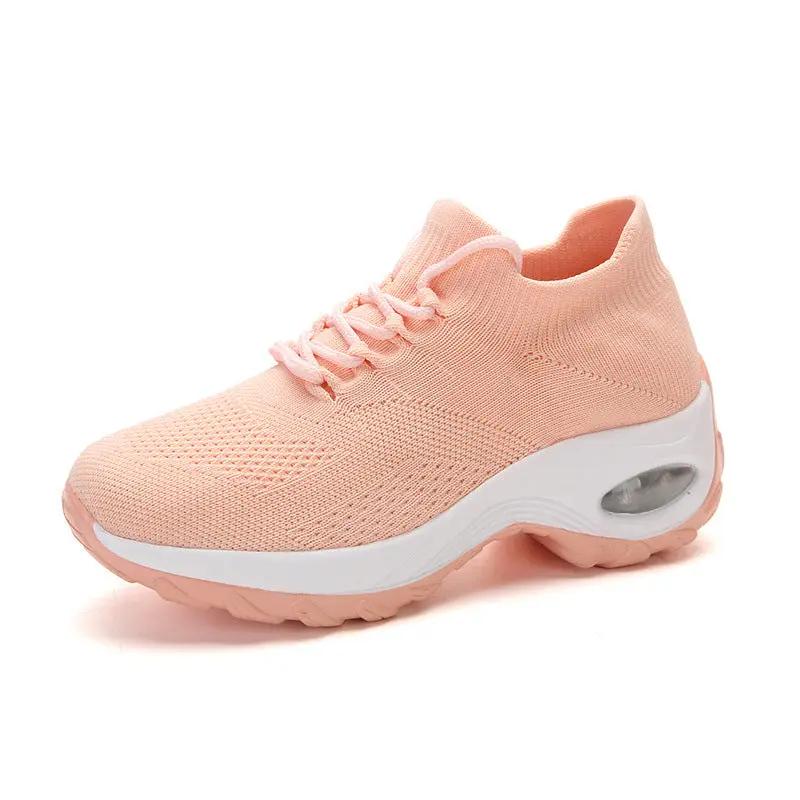 Plus-size Womens Flyknit Breathable Sneakers by Dropshipman