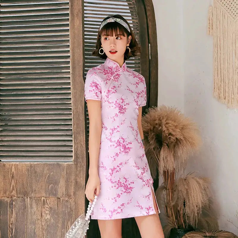 2026 New Cheongsam Short Daily Banquet Skirt New Spring and Summer Improved Chinese Style by All Mart Bristol Ltd