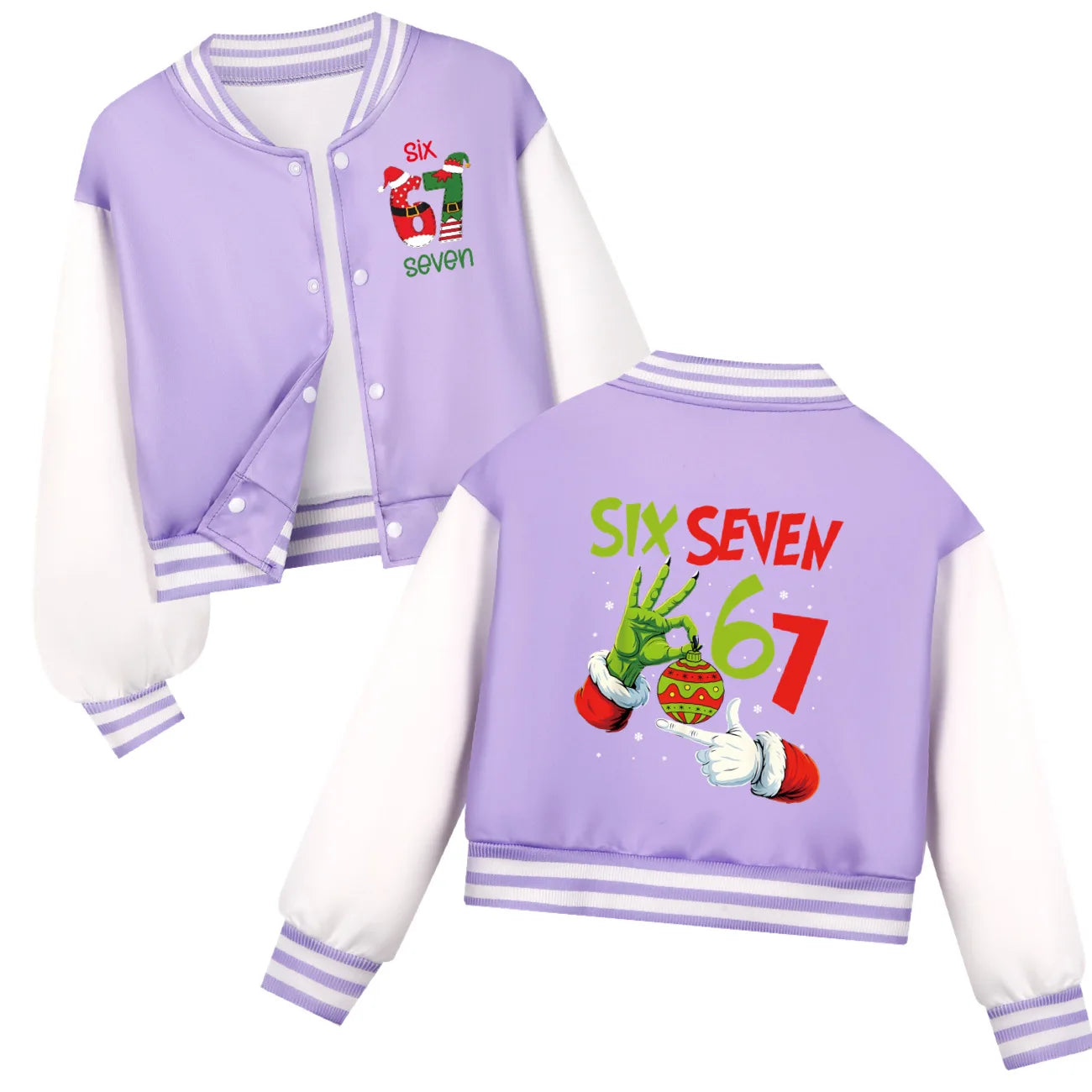 Children's Christmas Six Seven Baseball Hoodie Costume Uniform Casual Spring Autumn Wear for Boys And Girls by All Mart Bristol Ltd