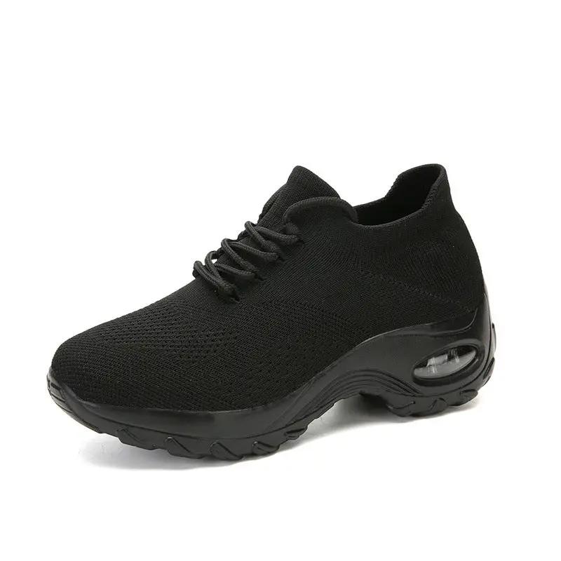 Plus-size Womens Flyknit Breathable Sneakers by Dropshipman