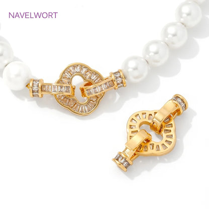 Luxury 18K Gold Plated Connectors Clasps,With Zircon Locks Clasps,Fasteners For Bracelet,DIY Necklaces Jewelry Making Findings by All Mart Bristol Ltd