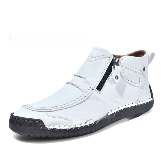 Men's Flats Ankle Boots Fashion Casual Side-zipper Boot Temperament Commuter Shoes by Dropshipman