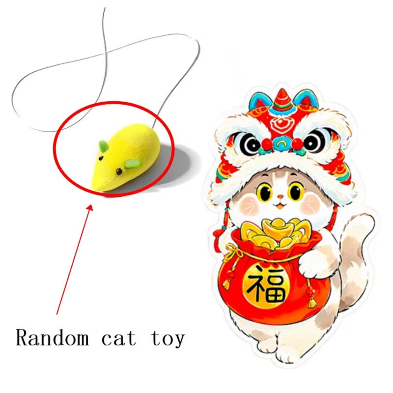 Self-Adhesive Cat Scratcher with Random Hanging Cat Toy Wall Mounted Felt Cat Scratch Mat Cats Scratcher Pad Carpet Cat Supply
