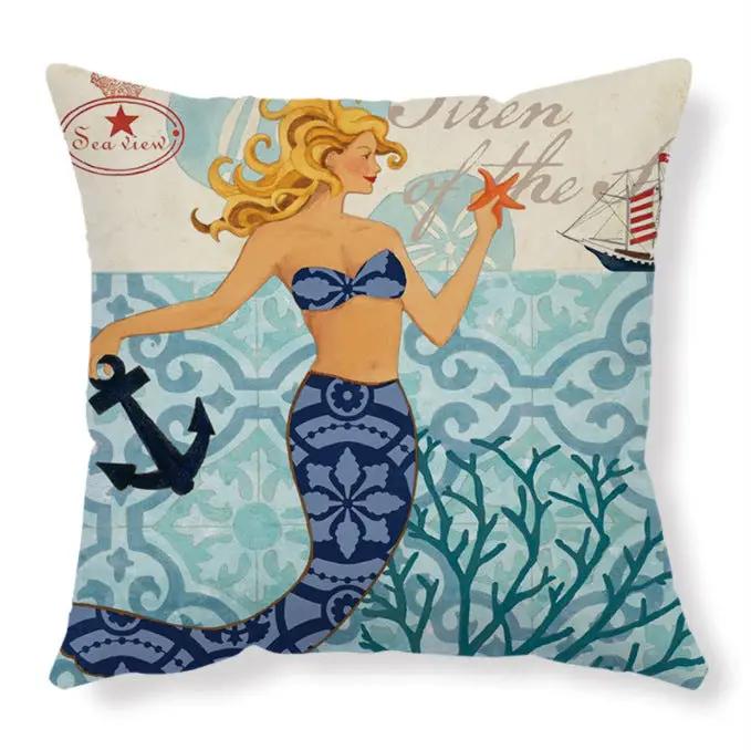 Cushion Covers Sea Turtle Printed Throw Pillow Cases For Home Decor Sofa Chair Seat by Dropshipman
