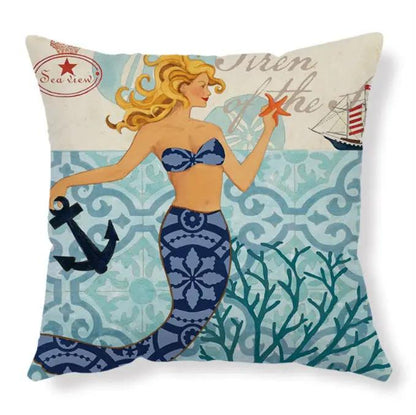 Cushion Covers Sea Turtle Printed Throw Pillow Cases For Home Decor Sofa Chair Seat by Dropshipman
