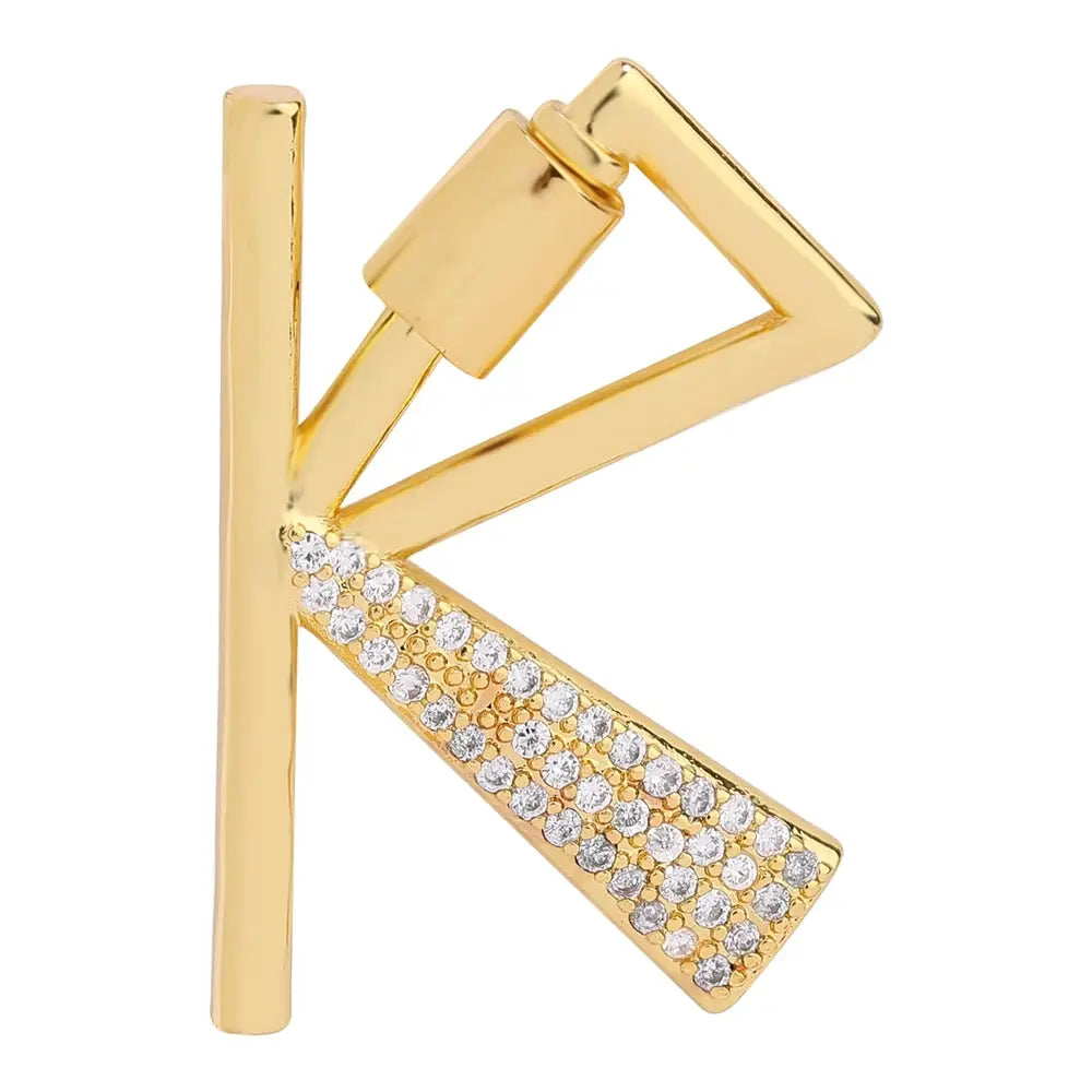 Juya 18K Gold Plated 26 Alphabet Letters Pendant Fasteners Bolt Carabiner Clasps For DIY Women Mesh Chains Name Jewelry Making by All Mart Bristol Ltd