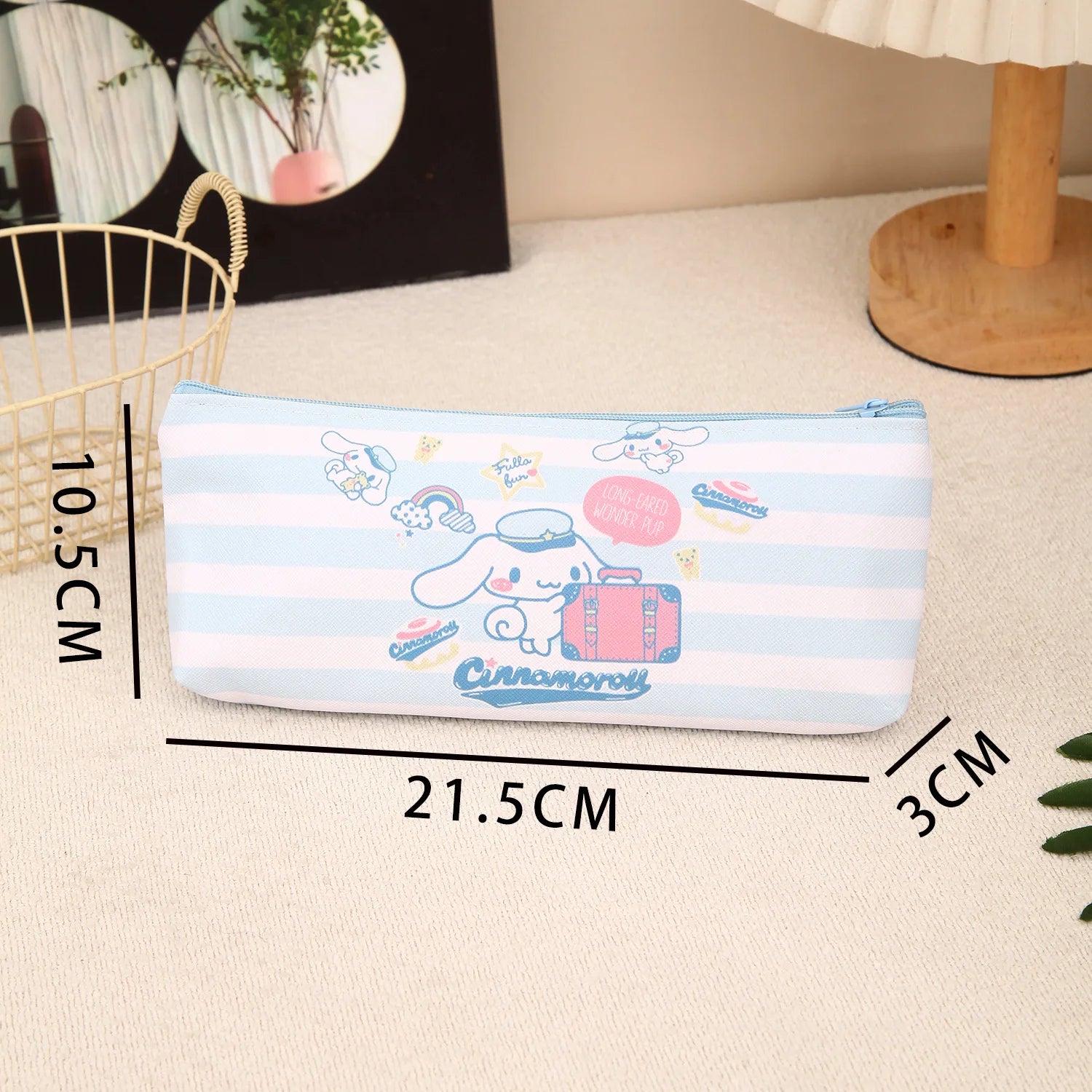 Pencil Case Cinnamoroll Hello Kitty Kuromi Melody Stationery Bag PU Waterproof Pencils Bag Student Pencil Stationery by All Mart Bristol Ltd