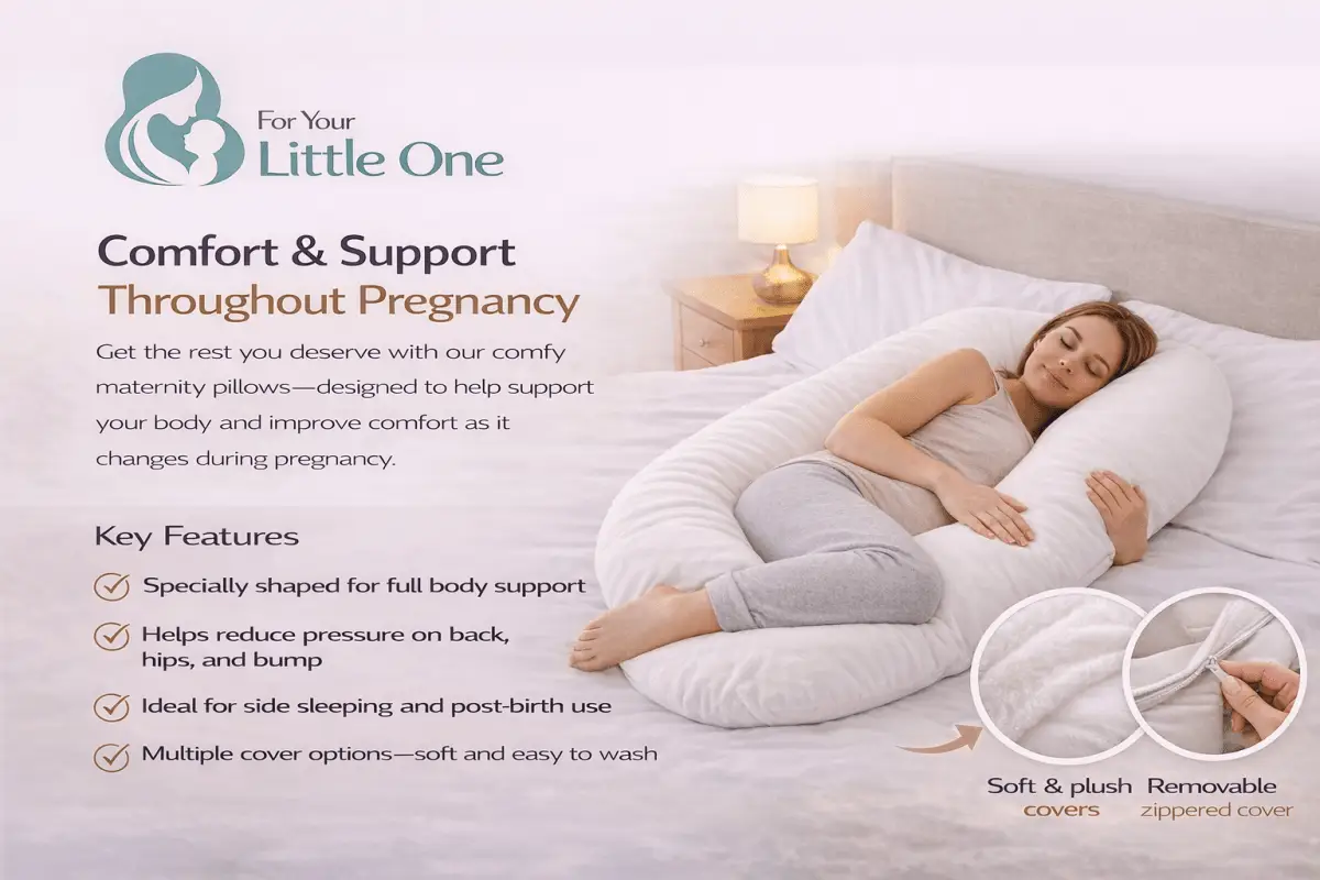 9 Ft Maternity Pillow And Case - Light Pink by For Your Little One