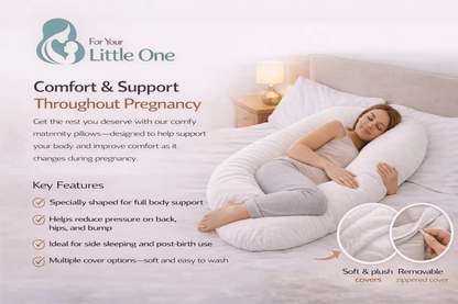 9 Ft Maternity Pillow And Case - Light Pink by For Your Little One