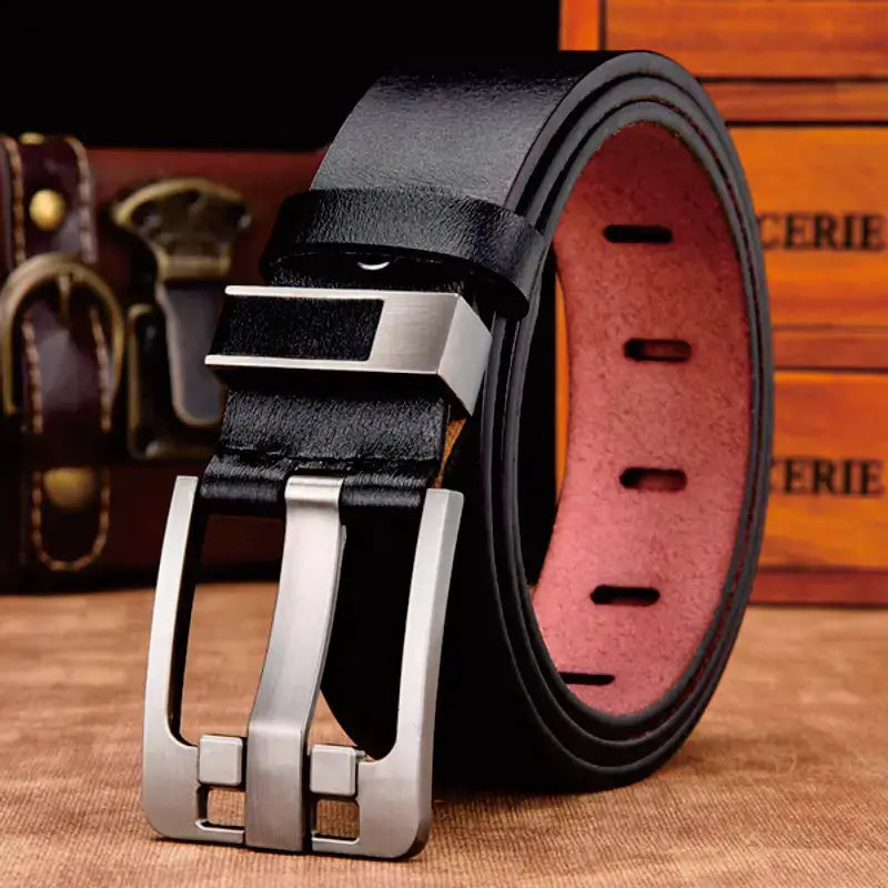 Luxury Belt Men's Belt New Large Plus Size 100-130cm Retro Needle Buckle Men's Belt High Quality by All Mart Bristol Ltd