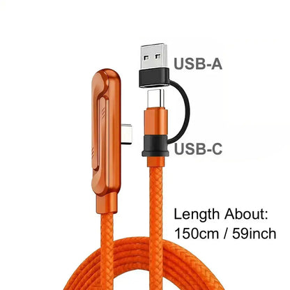 Sideways Phone Charger,Invisible Stand Charging Cable,Built In Phone Stand Charging Cord with Folding Phone Stand 2-in-1 Holder by All Mart Bristol Ltd