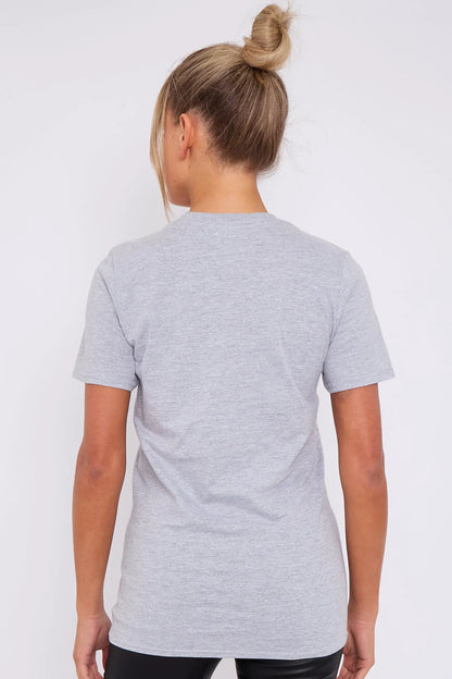 Grey C'est La Vie Short Sleeve Regular Fit T Shirt by Aftershock London