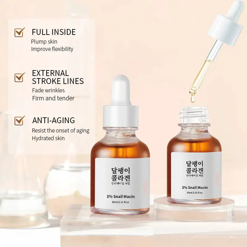 2025 Korean Snail Collagen Anti-Wrinkle Serum Anti Aging Skincare for Wrinkles Firming Lifting Protect Repair Aging Skin Care by All Mart Bristol Ltd
