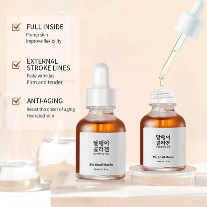 2025 Korean Snail Collagen Anti-Wrinkle Serum Anti Aging Skincare for Wrinkles Firming Lifting Protect Repair Aging Skin Care by All Mart Bristol Ltd