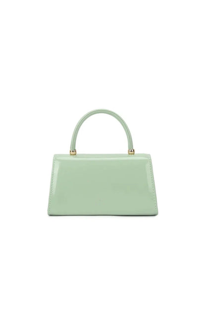 Mint Top Handle Small Handbag with Chain by Aftershock London