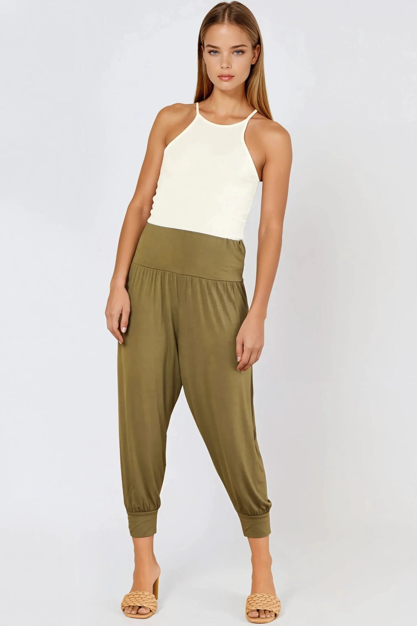 Khaki Harem Pants by Aftershock London