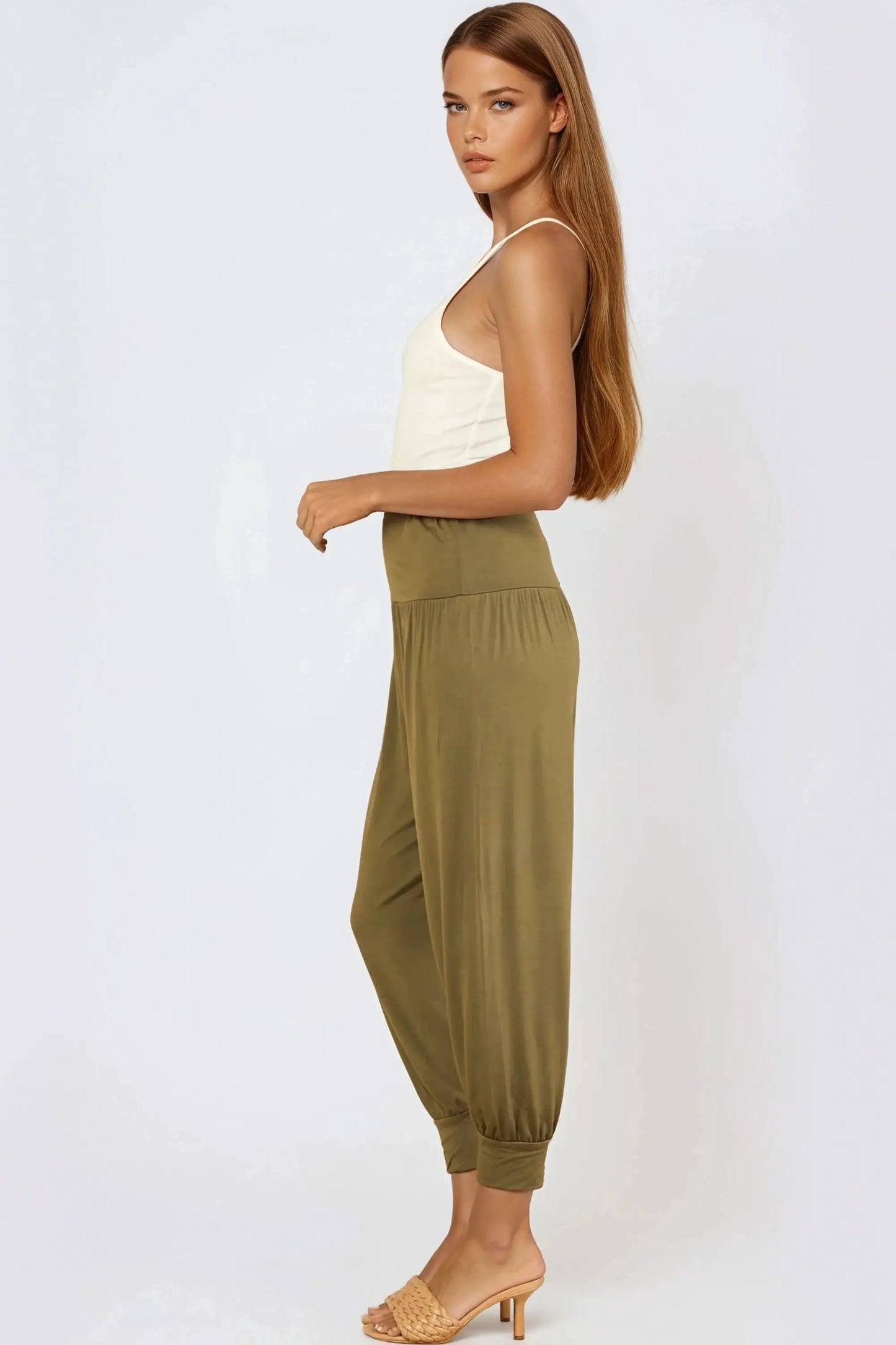 Khaki Harem Pants by Aftershock London