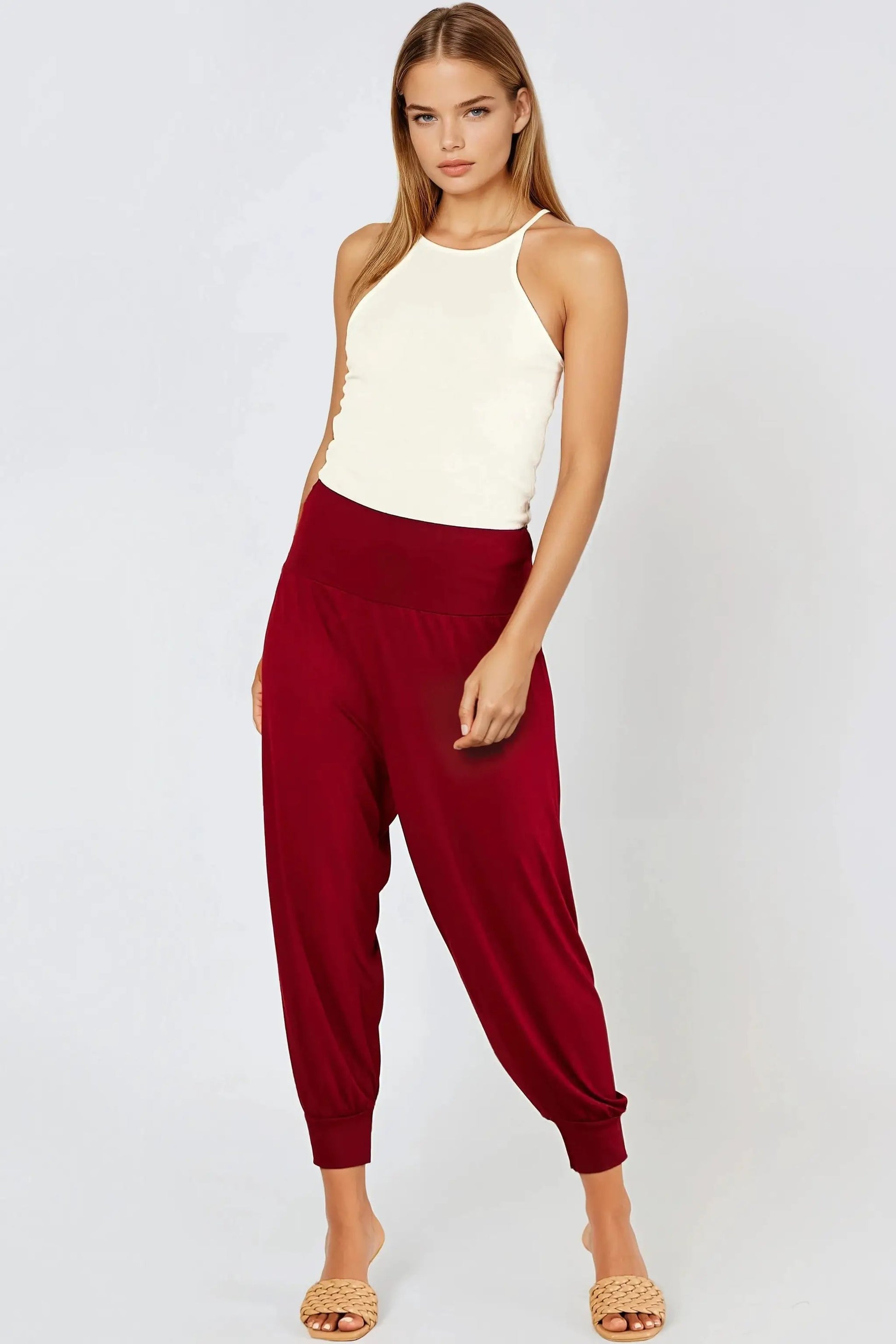 Wine Harem Pants by Aftershock London