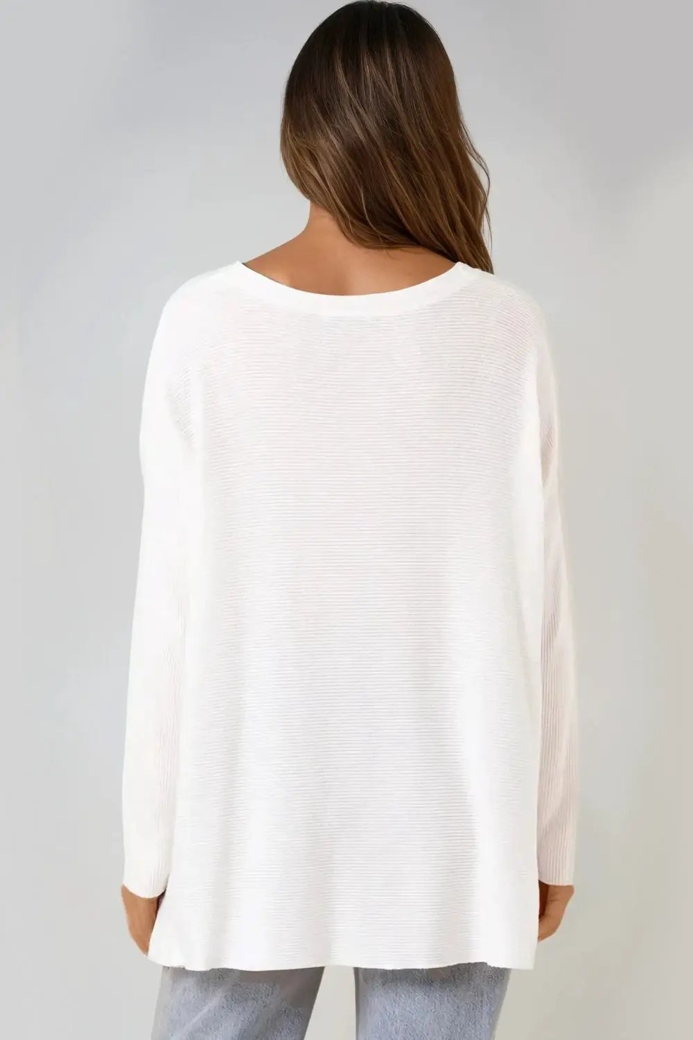 White Fine Knit Jumper With Necklace by Aftershock London