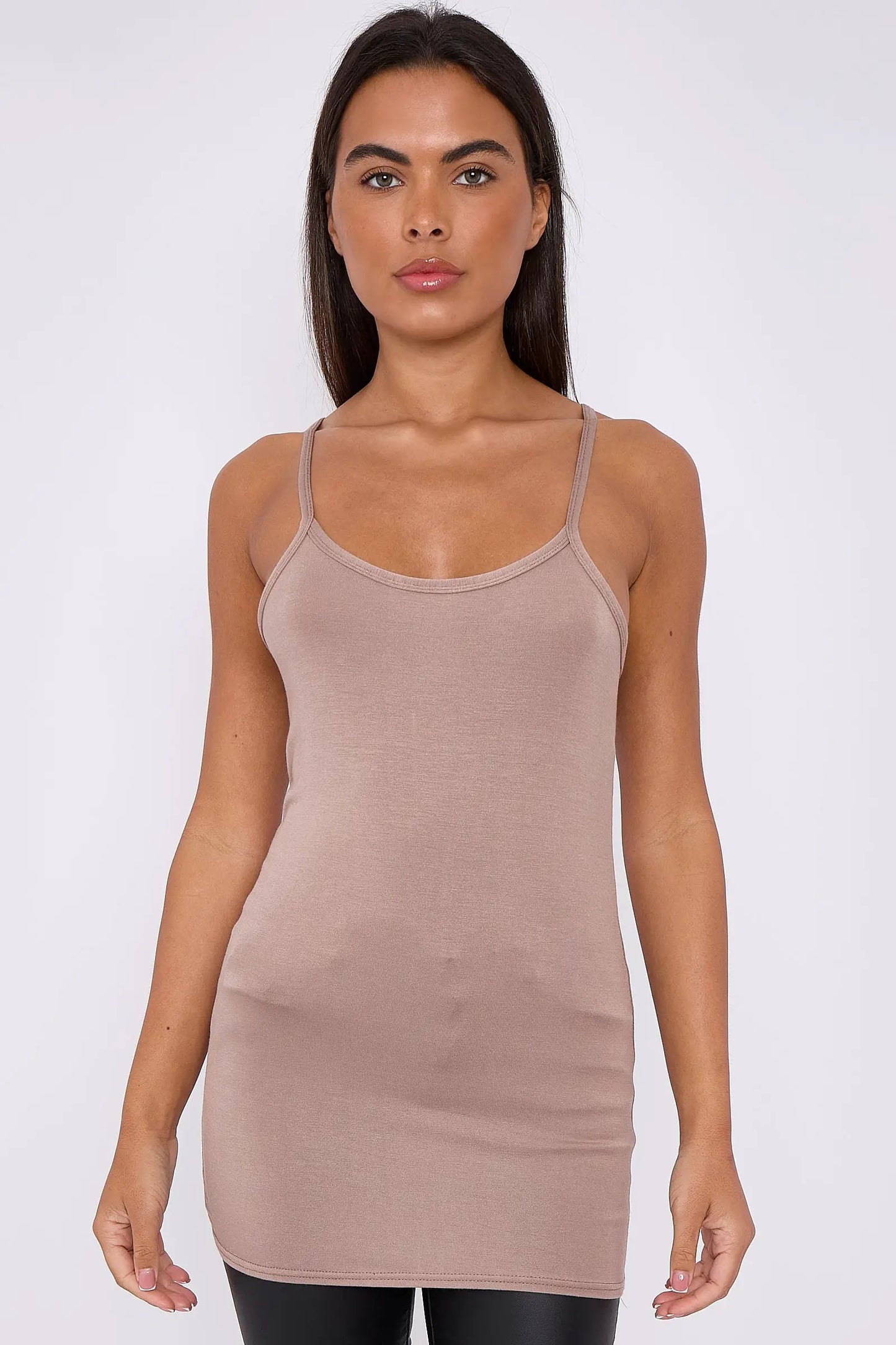 Mocha Strappy Top by Aftershock London