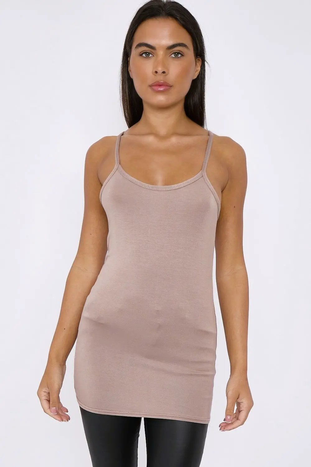 Mocha Strappy Top by Aftershock London