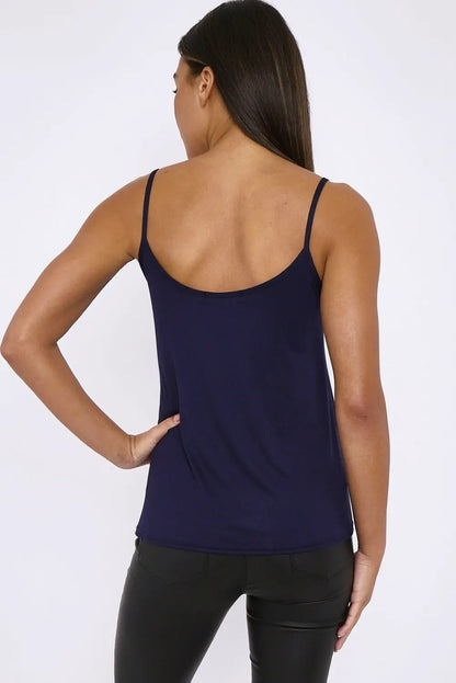 Navy Cami Top by Aftershock London