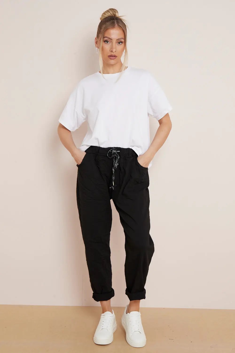 Black Magic Drawstring Trousers by Aftershock London