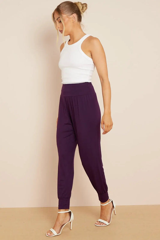 Purple Harem Pants by Aftershock London