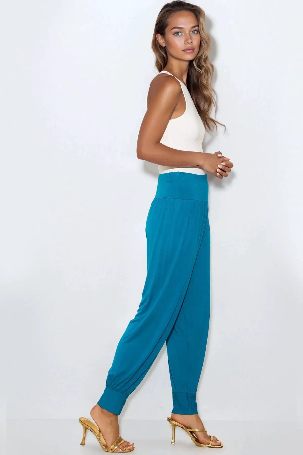 Teal Harem Pants by Aftershock London