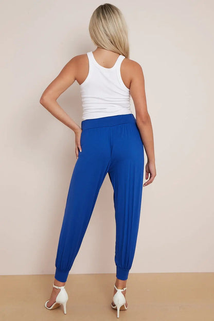 Royal Blue Harem Pants by Aftershock London