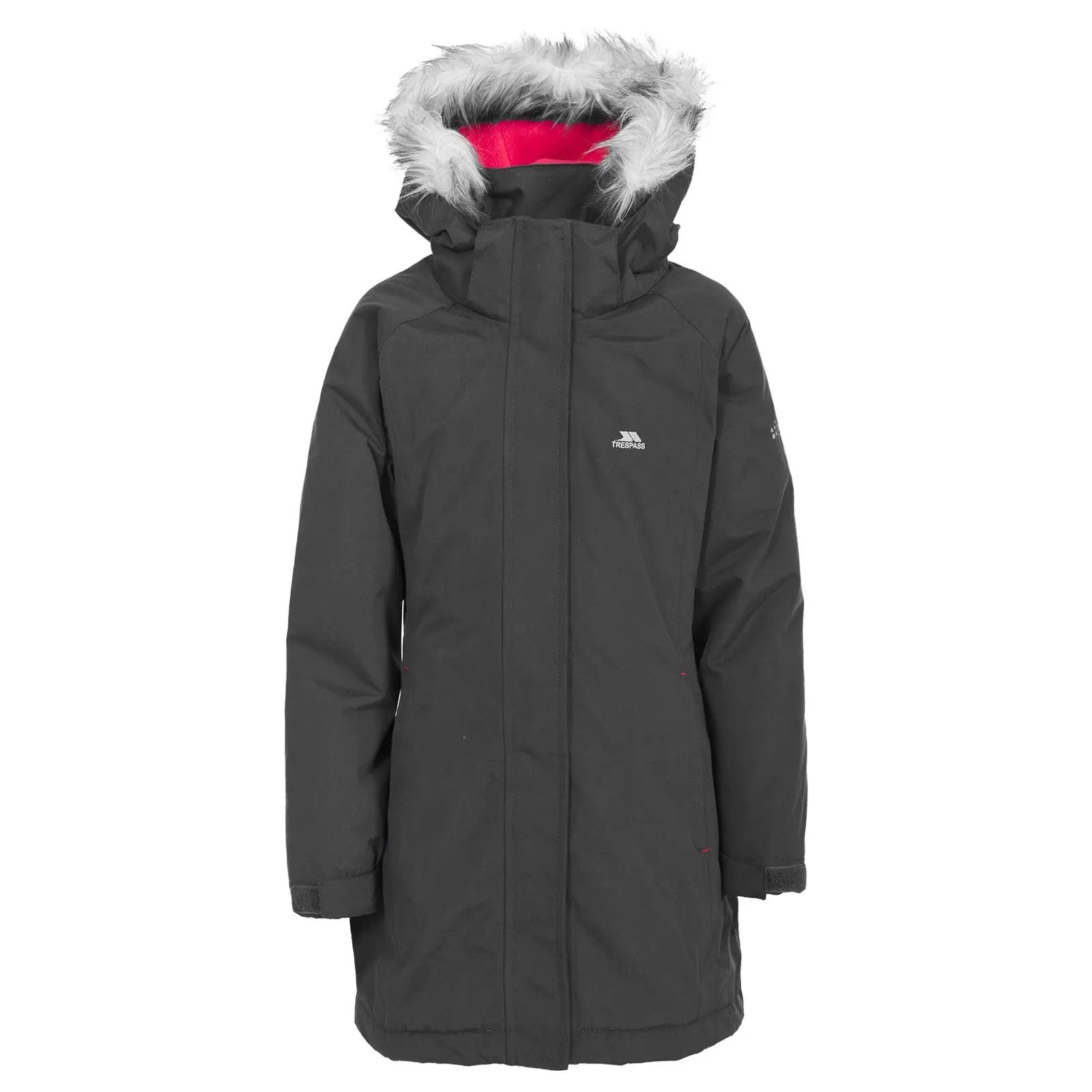 Girls Trespass Fame Waterproof Parka Jacket by Trespass