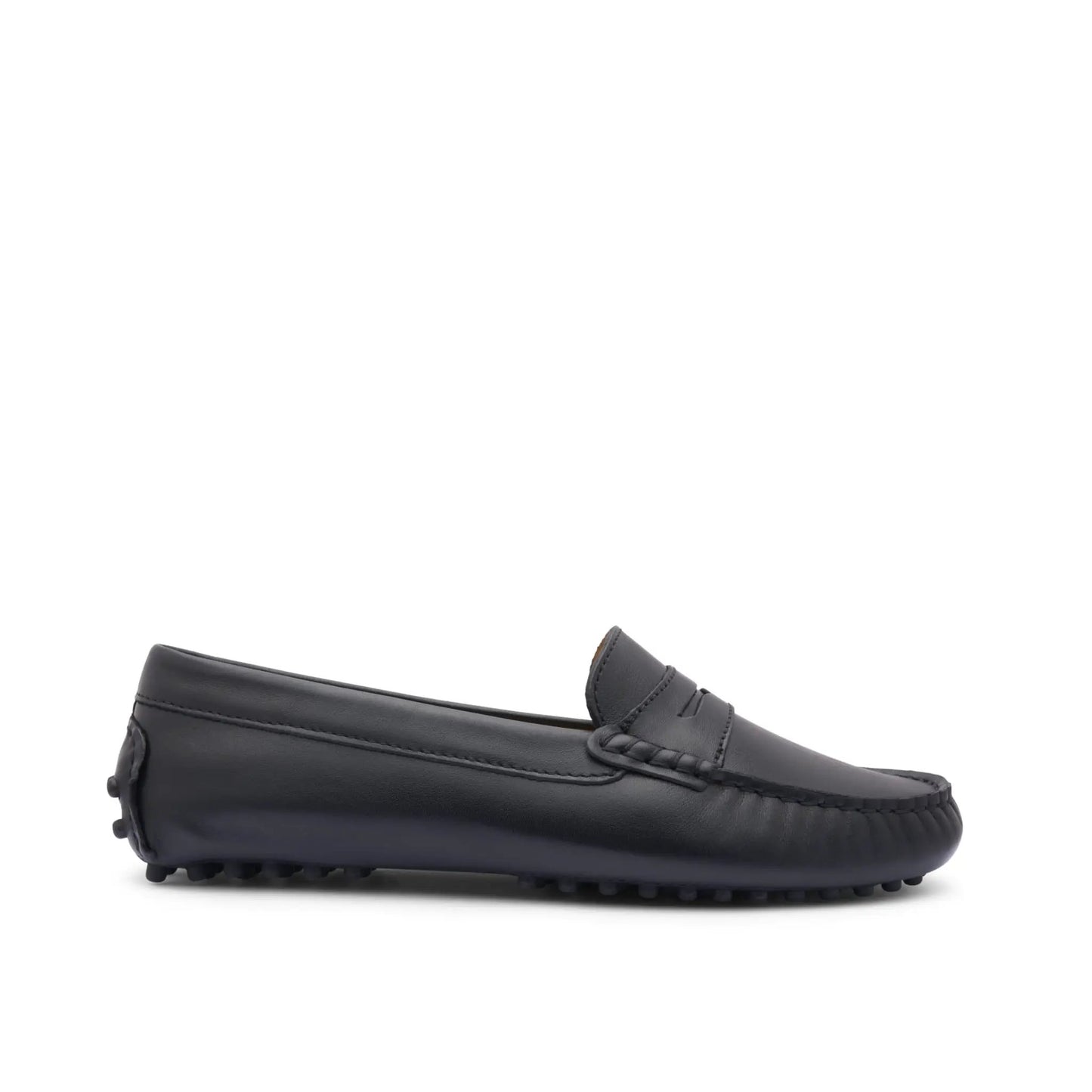 Women's Penny Driving Loafers, black leather by Hugs & Co.