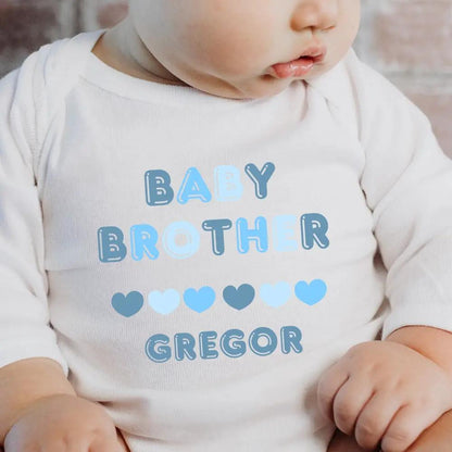 Baby Brother Baby Outfit: Bib, Vest, Baby Grow by Aye Do Gifts